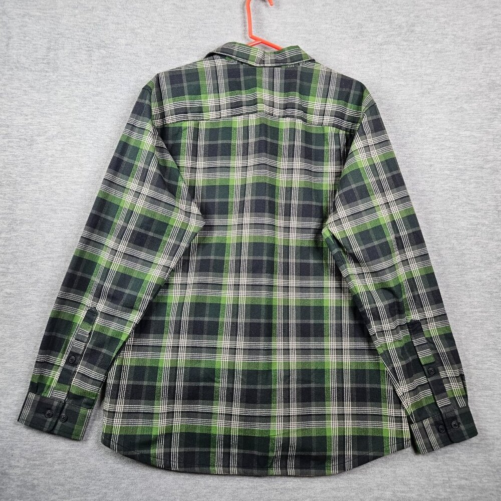 Columbia Button Up Flannel Plaid Long Sleeve Cotton Men's Shirt Size L - Picture 2 of 8